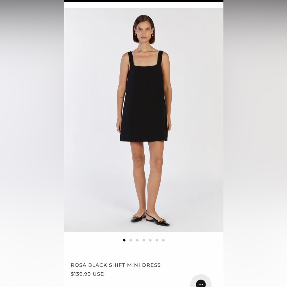 Dissh Rosa Black Shift Dress, US 8